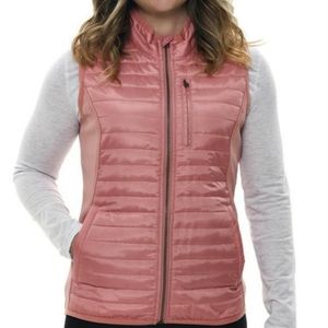 Pink vest with holster for pepper spray or conceal and carry